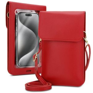 Cadorabo Etui pour téléphone portable compatible avec Nokia 4.2-petit sac à main avec compartiment et fenêtre, sac à bandoulière pour 4.2, 2 compartiments, similicuir, Femme, ROUGE - Neuf