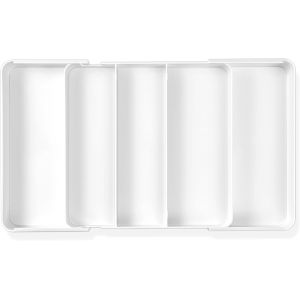 Eryi-Range Couverts Pour Tiroir, Range Couvert Tiroir De Taille Ajustable, Résistant À L'humidité, Facile À Ranger, Rangement Couverts Tiroir Cuisine Pour Organiser Couverts, Fourchettes, Blanc - Neuf
