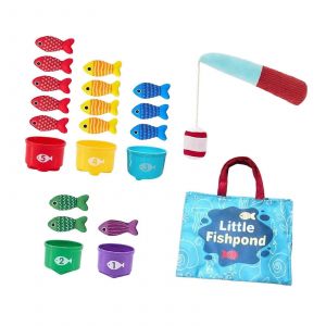 Jeu De Pêche En Tissu 3d Pour Tout-Petits, Jouet Éducatif Pour Développer La Motricité Fine - Neuf