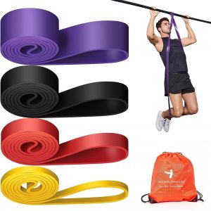 Asfasfq-Set De Bandes D'assistance Pour Tractions De 5 Lbs À 230 Lbs, Bandes De Résistance Longues Pour Tractions Et Entraînement, Bandes De Sport Pour Hommes Pour L'exercice¿ Sac De Transport Inclus - Neuf