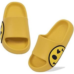 Dww-Jaune Femmes Hommes Plage Chaussons D'été Sliders Sandales,Chaussons Enfant Souples,Salle De Bains Piscine Douche Anti-Slip Pantoufles Tongs Pour Intérieur Et Extérieur 39-40eu - Neuf