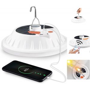 Lampe De Camping Solaire Led Rechargeable Usb Avec Télécommande,5 Modes Lampe De Tente Ipx7 Étanche - Neuf