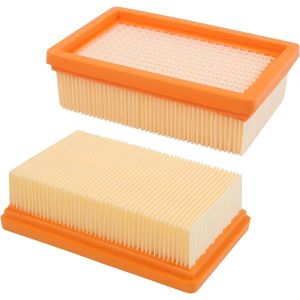 KAKYL-Lot De 2 Filtre Remplacement Pour Aspirateur Kärcher Wd4 Wd5 Wd6 Mv4 Mv5 Mv6 Plissé Plat - Neuf