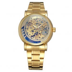 Montre-Bracelet Mecanique Automatique Etanche Pour Homme Winner (Doree) - Neuf