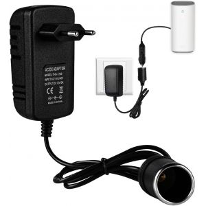 Eryi-Adaptateur Secteur Pour Voiture, Ac À Dc 12v/3a 36w Adaptateur Converter [110v - 240v Vers 12v], Adaptateur Prise Allume-Cigare Pour Auto Enregistreur Vidéo/Cameras, Dvr, Gps - Neuf