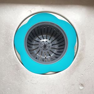 Ensemble de 3 Bleu bonde pour Évier Jeux pour Vidange d'Évier de Cuisine de Silicone Bouchon d'Évier l'Élimination des Déchets de Bouchon de Vidange Diamètre de 4,5 Pouces - Neuf