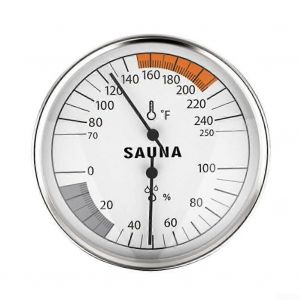 Thermometre et hygrometre pour sauna, thermohygrometre adapte a differents types de saunas, cadran analogique, usage domestique - Neuf