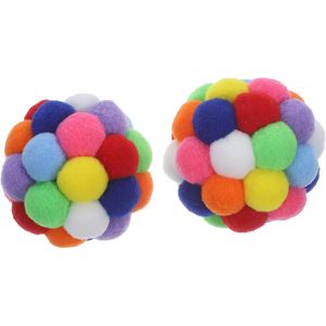 KAL-Lot De 2 Jouets En Peluche Pour Chat Vocalisation Rebondissant Pour Chats Dintérieur - Neuf