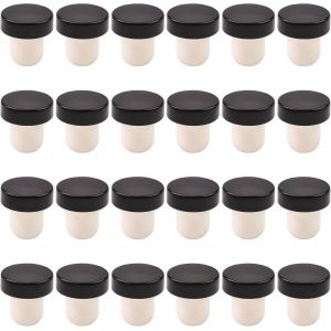 Checarzhn--No1-Lot De 24 Bouchons De Vin Noirs En Forme De T Réutilisables Pour Bouteille De Vin En Verre - Neuf