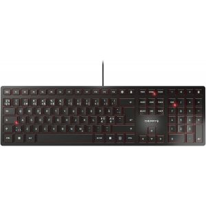 Kc 6000 Slim, Clavier Au Design Ultra-Plat, Layout Pan-Nordique (Qwerty), Filaire (Connexion Usb-A), Silencieux, Durable, Marquage Des Touches, Noir - Neuf