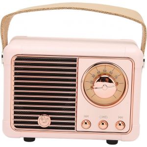 lbgwp60-Haut-Parleur Bluetooth Rétro, Haut-Parleur Sans Fil Portable, Stéréo Hifi, Aspect Vintage, Petit Haut-Parleur Rétro, Pour La Maison, L'Extérieur, La Chambre, Le Salon, La Cuisine - Neuf
