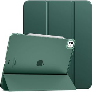 TEPP-Coque pour iPad Pro 13 Pouces M4 2024, Coque Fine avec Support pour iPad Pro 13 7e G&eacute;n, &Eacute;tui Intelligente avec Dos Translucide Prend en Charge Pencil Pro&Pencil (USB-C) - Vert Fonc&eacute; - Neuf