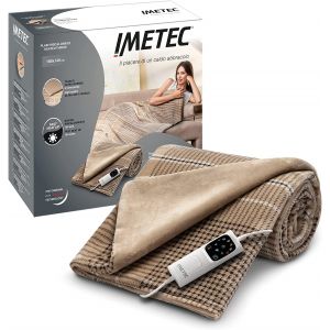 - Couverture Chauffante Adapto Elegance - Plaid chauffant 180x140 cm - Couverture &Eacute;lectrique 6 Temp&eacute;ratures, Tissu Doux, Technologie Anti Surchauffe Adapto, Chauffage Rapide, Lavable en Machine - Neuf