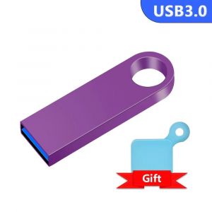 KALPZ-Clé Usb 3.0, Support À Mémoire De 8Gb 16Gb 32Gb 64 Gb 128Gb 3.0 Gb, Lecteur Flash, Stockage De Disques U,Purple,128 Go - Neuf