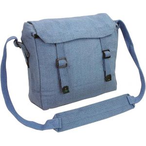 nzqaf-Outdoor World Sac à déjeuner en toile avec 1 sangle réglable u2013 Cartable unisexe de style militaire vintage pour le travail, le sport, l'école, les voyages u2013 Sac à bandoulière (Bleu RA - Neuf