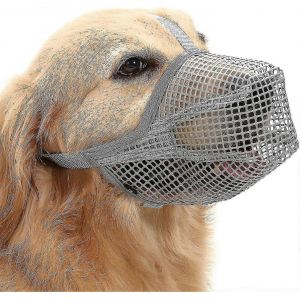Muselière Pour Chien Avec Bretelles Réglables,Muselières Recouvertes De Maille Douce Pour Petits Chiens De Taille Moyenne - Neuf