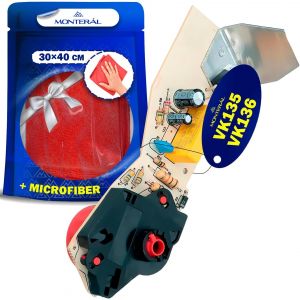 Carte Électronique de Contrôle Aspirateur pour Vorwerk Kobold VK135 VK136 - Complet avec Chiffon Microfibre - Garantie de 10 Ans - Neuf