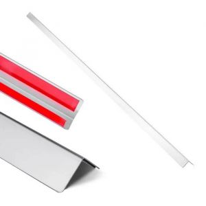 Lot De 10 Protections D'angle Murales En Acier Inoxydable 38 X 38 X 2436 Mm-Duoku-Angle &Agrave; 90&deg; Avec Ruban Adh&eacute;sif-Prot&eacute;ger Les Murs - Neuf