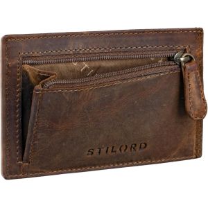 CAUC-Trevor' Porte-Carte Cuir RFID Mini Portefeuille Homme Femme Porte-Monnaie NFC Portefeuille Cuir V&eacute;ritable - Neuf