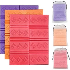 Lot De Coussins De Si&egrave;ge Pliables En Mousse Xpe Pour L'ext&eacute;rieur : Imperm&eacute;ables, Respirants, Antid&eacute;rapants Et R&eacute;sistants Aux Salissures, Avec Sac De Rangement. Id&eacute;al Pour La Plage, Le Camping, Les P - Neuf