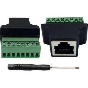 LETNERNY-Rj45 Borne À Vis Rj45 8P 8C Femelle À 8Pin Femelle Boulon Bornes À Vis Ethernet Net Network Pluggable Type Jack Plug Pour Av Cctv Utp Dvr Cat5 Cat6 Cat7 Coupler (2 Pack/Femelle) - Neuf