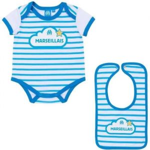 24 Mois - Ensemble Body Bavoir Bébé Om - Collection Officielle Olympique De Marseille - Neuf