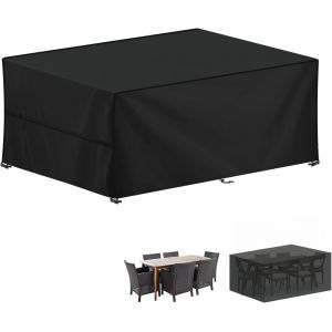 Spwa-Housse Pour Mobilier De Jardin, 420d Oxford Bâche Table De Jardin, Imperméable Housse Table Jardin Bache De Protection Exterieur Salon De Jardin Pour Table, Chaise Et Canapé, 220x110x75cm - Neuf