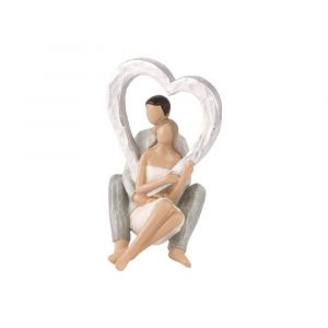 FIGURINE R&Eacute;SINE COUPLE MARI&Eacute;S CUR AMOUR 14.5CM - Neuf