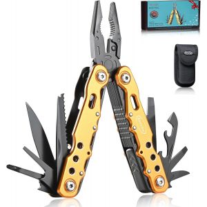 Eryi-Cadeaux Pour Papa Mari Petit Ami Cadeaux D'anniversaire Uniques Pour Hommes 14 En 1 Multitool Couteau De Poche Pince Tournevis Scie Ouvre-Bouteille Parfait Pour Les Réparations En Camping - Neuf