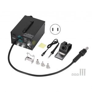 XYONG Station de soudage a air comprime, double affichage numerique, outils de dessoudage reglables, 650 W, 852D + prise US 110 V - Neuf