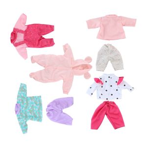 Eddy Toys V&ecirc;tements de Poup&eacute;e 8 Pi&egrave;ces Poup&eacute;e B&eacute;b&eacute; 40-45 CM Multicolore - Neuf