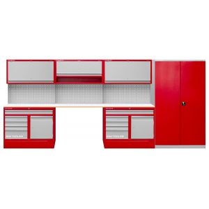 Mobilier d'atelier 4,4m et armoire de rangement MW Tools PRACO3550K - Neuf