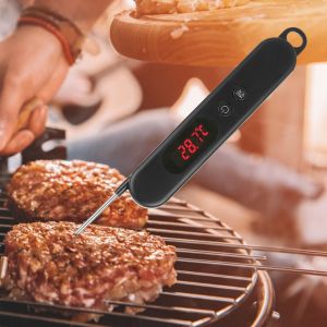 HJLIAN Thermometre numerique LED pliable pour la cuisine, le lait, les aliments, magnetique - Neuf