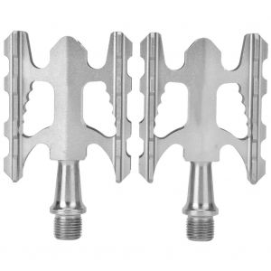 1 Paire De Pedales De Velo Ultralegeres En Alliage D'aluminium, Accessoire De Remplacement Pour Velo Pliant, Argent - Neuf