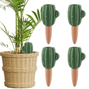 Lot De 4 Cône En Argile D¿Arrosage, Irrigation À Cône D'argile, Cône D'arrosage Terre Cuite, Cône D¿Arrosage S En Cône D'argile, Pour Fleurs, Pots Et Plantes De Jardin (Cactus) - Neuf