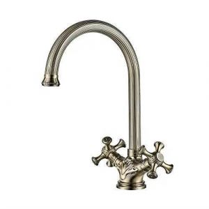 Ibergrif M22117, Robinet de Cuisine Poign&eacute;e Double, Mitigeur d'&eacute;vier de Retro, Bronze M22117 - Neuf