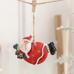Rouge De La R&eacute;sine De C&egrave;dre Guirlande Mini Pendentif De D&eacute;coration D'arbre De No&euml;l - Neuf