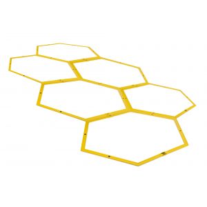 Umbro &Eacute;chelle D'agilit&eacute; &Oslash;57,5 Cm - 6 Hexagones Avec Pi&egrave;ces De Connexion - Entrainement Football - Jaune - Neuf