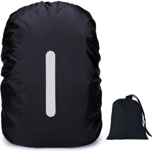 Housse De Pluie Imperm&eacute;able Pour Sac &Agrave; Dos Avec Sac De Rangement R&eacute;flecteur Sac &Agrave; Dos D'&eacute;cole Avec Bandes R&eacute;fl&eacute;chissantes Pour Randonn&eacute;e,Camping,Voyage,Cyclisme,15-100 L.[B1784] - Neuf