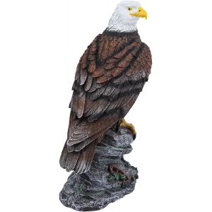 Mevronisshop-Statue Aigle Resine - Aigle En Polyr&eacute;sine D'aigle Jardin Exterieur Decoration Grand Texture Claire Ailes D&eacute;ploy&eacute;es R&eacute;alistes Pour Salon D&eacute;corations De Bureau Cadeau Amateurs D'oiseaux - Neuf