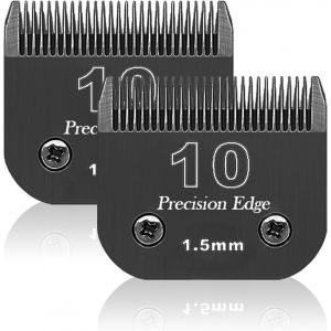 Lame De Rechange Pour Toilettage De Chiens,Compatible Avec Les S&eacute;ries Heiniger/Max45 /Andis/Oster A5/10km Series Tondeuse Pour Chien,Taille 10 1/16"" (1,5mm) Longueur De Coupe,2 Unit&eacute; Noir - Neuf