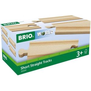 ERYI-World - 33334 - Rails Courts Droits 108 Mm - Accessoire Pour Circuit De Train En Bois - Jouet Pour Garçons Et Filles À Partir De 3 Ans - Neuf