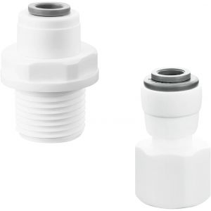 1 Pièces 1/4"" Poussée en Rapide Connecteur to 3/8"" Femelle/Mâle Raccord Fileté,Purificateur D'eau Accessoires,Connecteur de Tuyau - Neuf