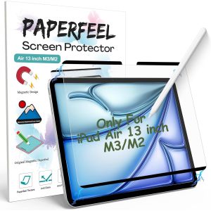 LORANKA-Magn&eacute;tique Protection &Eacute;cran pour iPad Air 13 Pouces M3 2025 et iPad Air 13 Pouces M2 2024, Protections &Eacute;cran en Papier Mat pour &Eacute;crire, Dessiner- Anti-Reflet/R&eacute;utilisable - Neuf