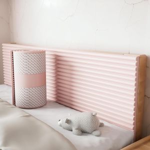 SUBZONAL-Panneaux muraux rembourr&eacute;s, anti-collision de 2 m d'&eacute;paisseur, coussin mural 3D, autocollant, 1,2 cm, d&eacute;coration, isolation pour chambre &agrave; coucher, salon (rose, 20 x 200 cm) - Neuf