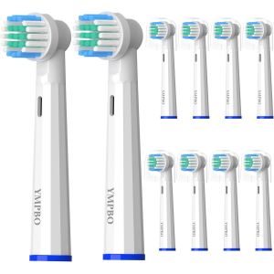 Eb17a Lot De 10 Brossettes À Dents Électriques Compatibles Avec Oral B Pro Cross Action Nettoyage En Douceur[Z749] - Neuf