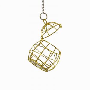 Mangeoire &agrave; oiseaux d'ext&eacute;rieur, mangeoire &agrave; oiseaux suspendue, mangeoire &agrave; oiseaux sph&eacute;rique en m&eacute;tal, mangeoire &agrave; oiseaux sauvages, mangeoire &agrave; oiseaux de jardin ext&eacute;rieur - Neuf