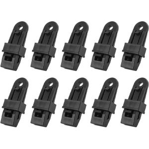 Yemaesre-Lot De 10 Clips Réglables Pour Bâche De Tente - Résistants - Avec Poignée De Verrouillage - Réutilisables - Coupe-Vent - Pour Tente, Auvent, Bâche, Extérieur, Camping, Auvent - Neuf