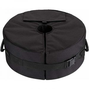 Sacs de lestage pour parasol, sac de lestage pour base de parasol, base de parasol ronde amovible et robuste avec poignées, 46 x 15 cm - Neuf