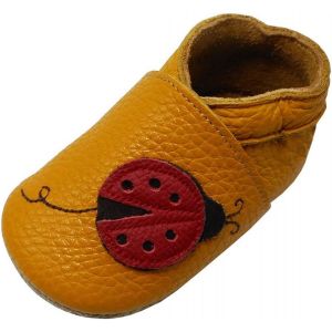 Utigh-Bébé Filles Garçons Chaussures Cuir Souple Enfant Chaussons Cuir Doux Chaussures Premiers Pas - Neuf